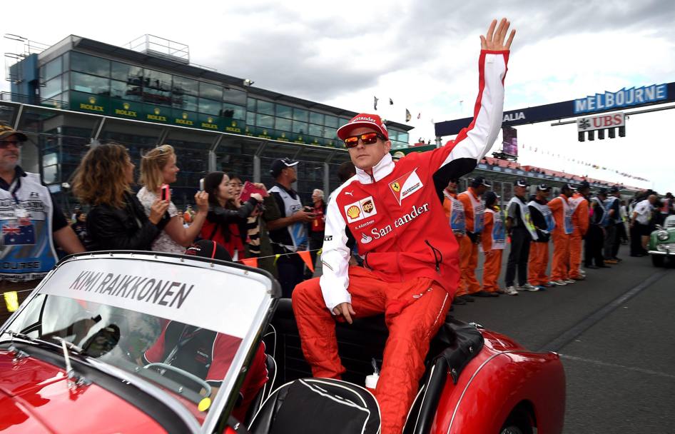 Anche Kimi Raikkonen con la Ferrari tra i pi attesi. Epa
